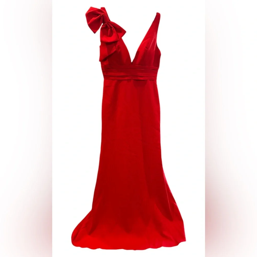 Mac Duggal  Red Mermaid Gown 49454 - Picture 2 of 10